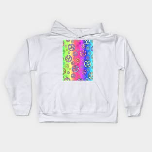 Flashy Peace Signs Kids Hoodie